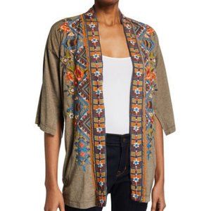 Johnny Was Sentrie Embroidered Sweater Kimono